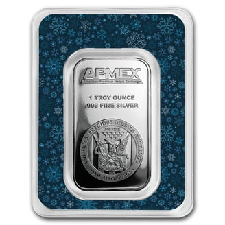 APMEX 1 oz Silver Bar, .999 Fine Silver, Tamper-Evident Packaging