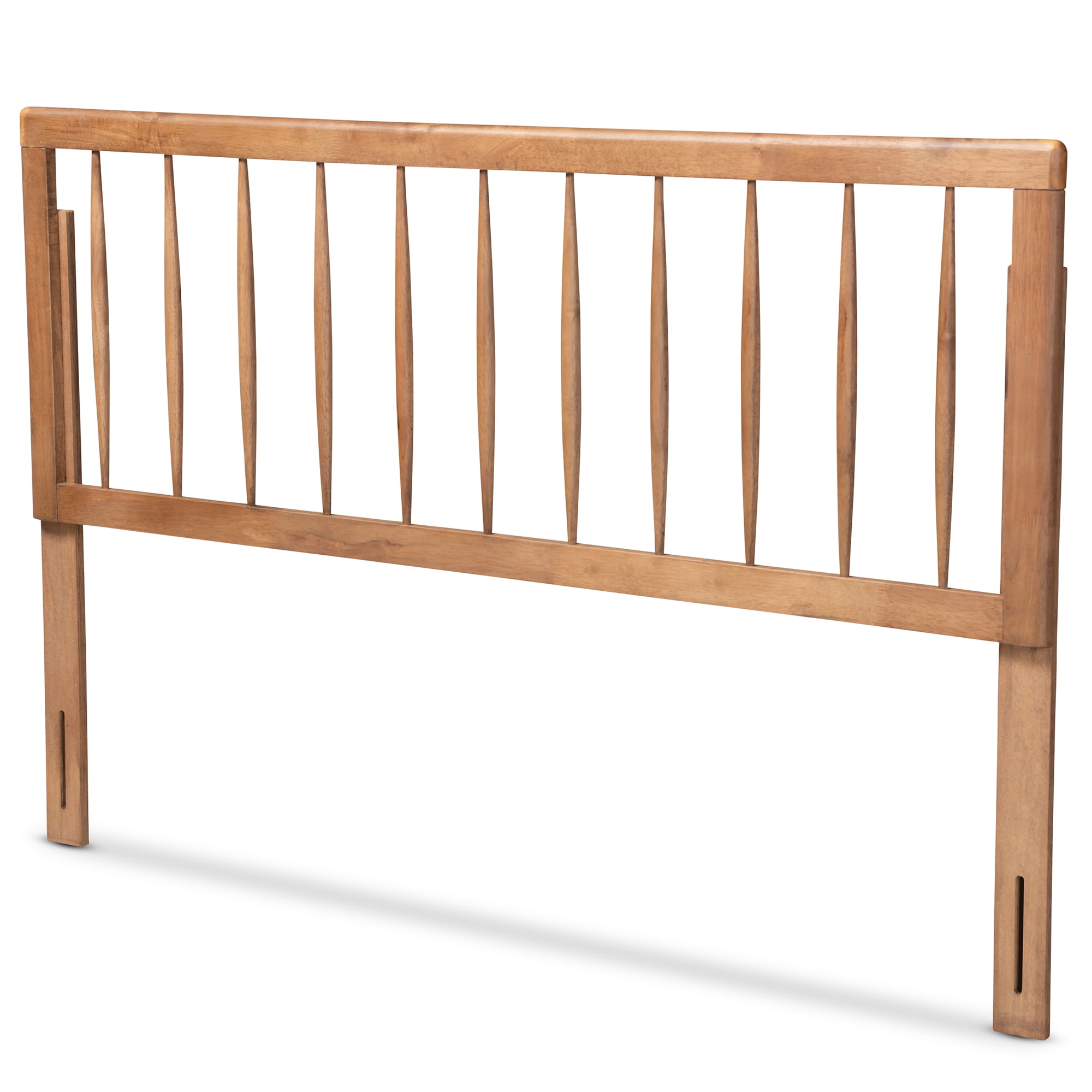 Baxton Studio Valin Contemporary/Modern Back Support Rubberwood Headboard, Full, Ash Walnut