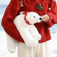 thumbnail image 4 of Scarf Polar Bear Stuffed Animal Plush Lifelike Soft Cute Polar Bear Plush Toy Pillow Fashion Decor Gift, 4 of 4