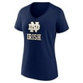 thumbnail image 2 of Women's Navy Notre Dame Fighting Irish Team Logo V-Neck T-Shirt, 2 of 3
