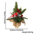 thumbnail image 3 of PEIBang Mini Tabletop Christmas Tree,Artificial Christmas Trees with Red Berries,Xmas Tree for Home Office Fireplace Christmas Decorations, 3 of 4