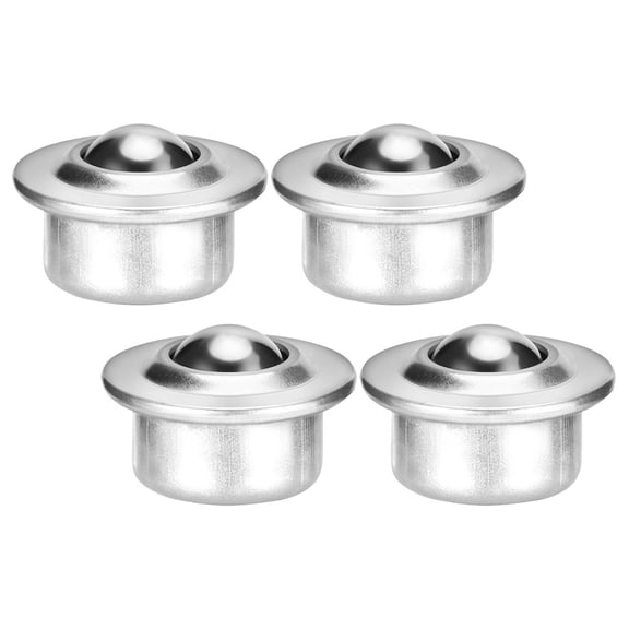 HOMEMAXS 4 Pcs Roller Ball Bearing Caster 4.58X4.58cm Silver