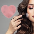 thumbnail image 2 of Unique Bargains 1 Pc Heart-shaped Makeup Sponge Brush Cleaner Pink, 2 of 5