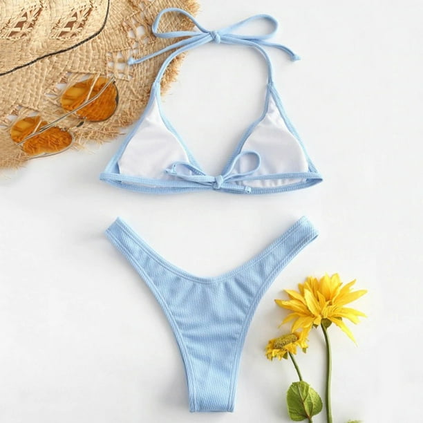 SULTRY BARELY THERE BIKINI - PASTEL BLUE