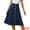 Dark Blue, variant on DARING DIVA Women's Button Front High Waist A-Line Midi Skirts L Light Blue