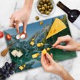 thumbnail image 4 of Nature Cutting Board, Autumn Landscape with Faded Trees and Mountains Pure Reflection in Water Dream Photo, Decorative Tempered Glass Cutting and Serving Board, Large Size, Green Grey, by Ambesonne, 4 of 5