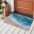thumbnail image 5 of Abstract Beach Waves Washable Small Entryway Area Rugs 2'x3', Watercolor Blue Ocean Low Pile Throw Rug Non-Slip Sturdy Edge Binding Carpet for Front Door Floor Room Entry, 5 of 9