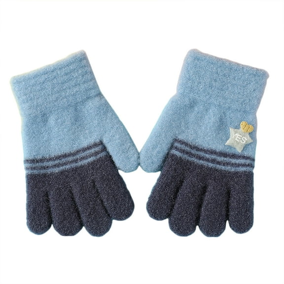 QBABYOO Kids Gloves Children's Knit Gloves Cold Weather Gloves for Boys & Girls
