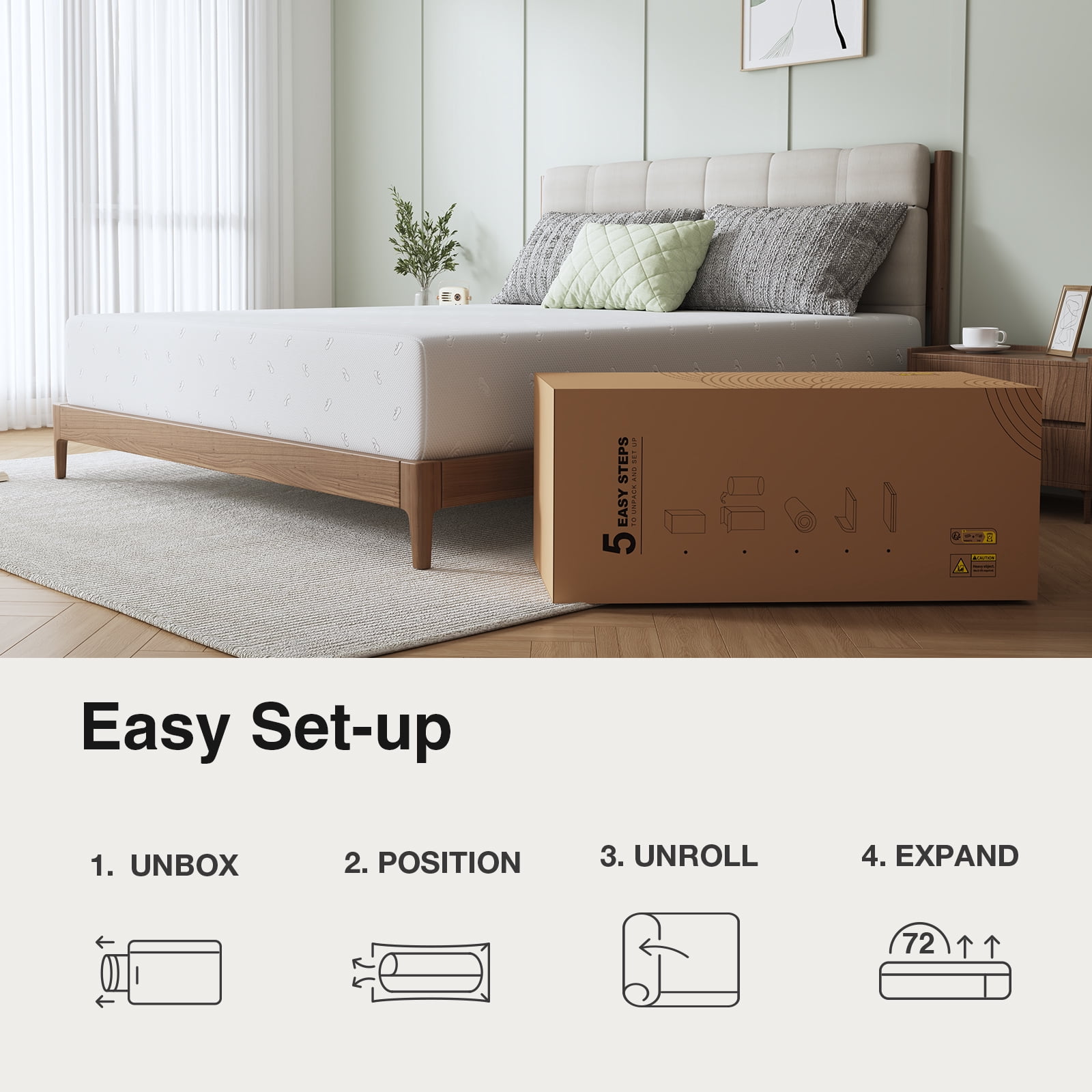Novilla Twin Mattress 6 Inch, Twin Size Memory Foam Mattress for Kids with Breathable Comfort & High-Density Support Foam for Cool Touch & Enhanced Support Mattresses in a Box
