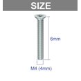 thumbnail image 2 of Paquete de 50 M4 (4 mm) x 6 mm Tornillo de máquina avellanado plano avellanado Pozi de doble cabeza (perno) Rojo Verde, 2 of 5