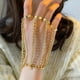 thumbnail image 3 of Moda Punk anillos pulsera Metal Unisex capas Vintage muñeca cadena regalos para el Día de San Valentín joyería de fiesta con 5 anillos cadena de mano Oro Yinane Pulsera punk, 3 of 8