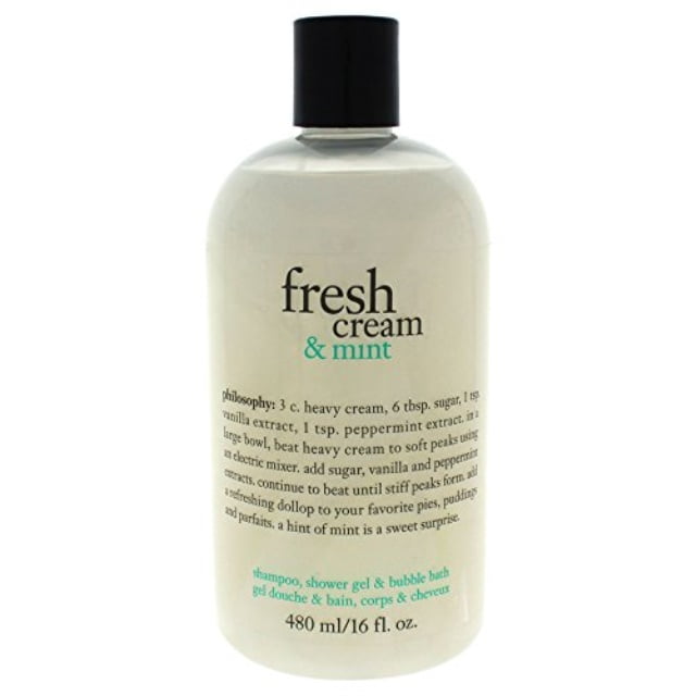 philosophy fresh cream & mint shampoo shower gel & bubble bath for