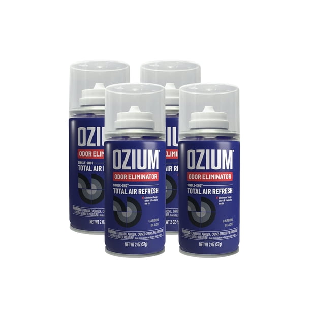 Ambientador Ozium Total Air Refresh negro carbón, 60 ml, paquete de 4