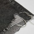 thumbnail image 5 of Women's High Waisted Raw Hem Distressed Ripped Casual Denim Shorts Black,XS, 5 of 6