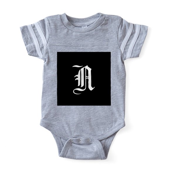 CafePress - Gothic Initial N - Cute Infant Baby Football Bodysuit