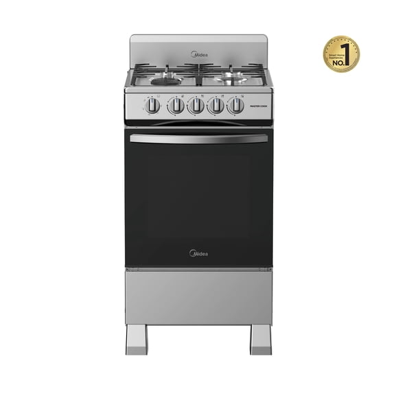 Estufa Midea 20" 4 Quemadores Gas LP Acero Inox
