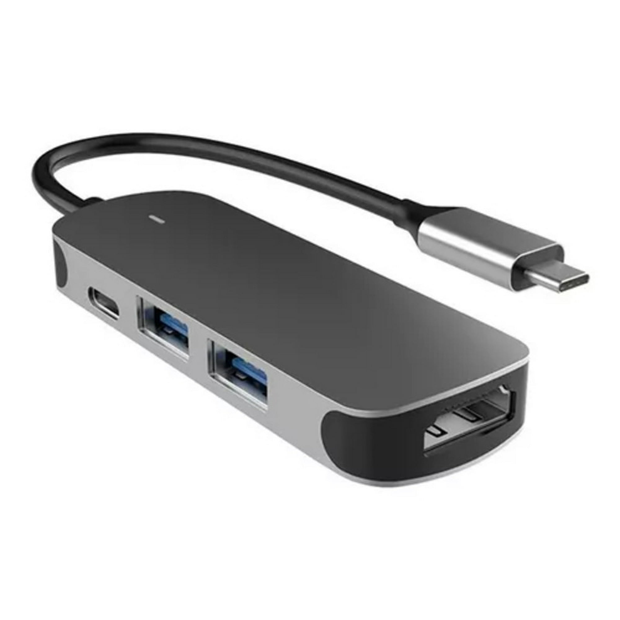 Hub Tipo-C 4 En 1 Usb 3.0 1 Usb 2.0 Hdmi Negro