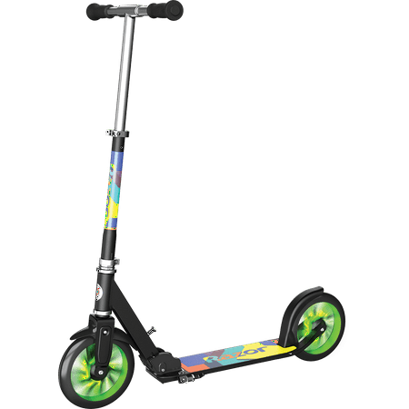 Razor A5 Lux Light Up Kick Scooter - Large 8" Wheels, Foldable, Adjustable Handlebars, Lightweight, for Riders up to 220 lbs, Unisex