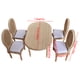 thumbnail image 3 of Mesa y cuatro sillas para casa de muñecas a escala 1/12, decoracin para cocina y comedor., 3 of 8