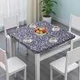 thumbnail image 3 of Stretchy Square Tablecloth 34x34 Inch with Elastic Edging, Bohemian Floral Print for Card Tables and Patio Entertainment, 3 of 6