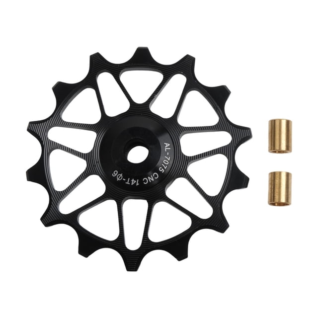 Aluminium Alloy Pulley Rear Derailleur Guide Bearing Wheel 12T 14T Black