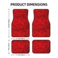 thumbnail image 3 of Uemuo Car Floor Mats - Red Rose Pattern Carpet Floor Mats for Cars, Auto Accessories Front & Rear Car Floor Foot Mat Sets of 4 Pieces, 3 of 6