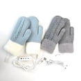 thumbnail image 7 of TELOLY Heated Mittens for Women Men Winter Fleece Lined Thermal Gloves Soft Warm Mittens with Fuzzy Cuff, 7 of 7