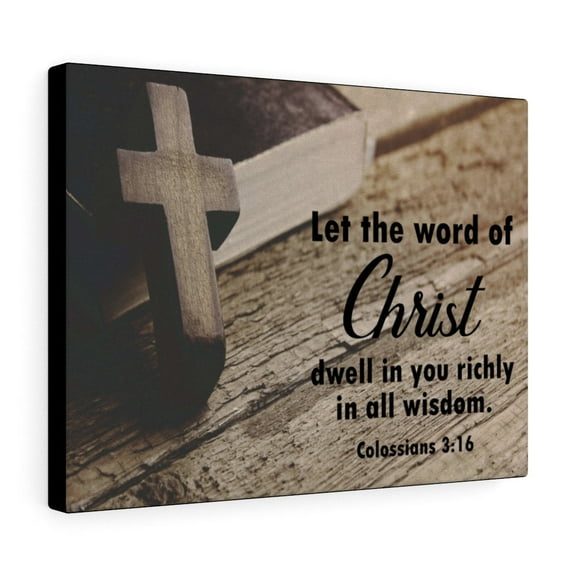 Scripture Walls Let The Word of Christ Colossians 3:16 Wall Art Christian Home Decor Unframed