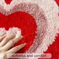 thumbnail image 4 of Alfombra de baño YRXRUS para el Día de San Valentín en forma de corazón, color rojo, 53 x 61 cm, 4 of 8