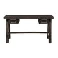 thumbnail image 4 of Wooden Desk with Sleek Drawer Storage and Crossed Side Bracing , Brown - Saltoro Sherpi, 4 of 5