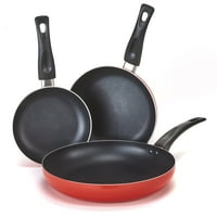 Frying Pan Set - Nonstick Aluminum Saute Pans for Cooking - 3-Pc.