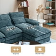 thumbnail image 6 of SOULART 110" Cloud Sofa,Blue U shaped Sectional couches for living room, modular couch with Chaise, 6 of 9