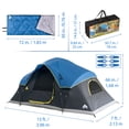 thumbnail image 3 of Ozark Trail 3pc Camping Combo, Sleeps up to 6 people , Blue, Includes 2 Sleeping Bags, Rain Fly, & Carry Bag, 3 of 17