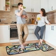 thumbnail image 6 of Coolnut Iridescent Triangles Abstract Kitchen Rug,Set of 2 Decoration Non Skid Washable Soft Super Absorbent Anti Kitchen Floor Mats for Kitchen Office Laundry Room Bathroom (19"x27"+19"x47"), 6 of 7
