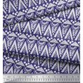 thumbnail image 3 of Soimoi Polyester Crepe Fabric Geometric & Floral Block Print Fabric by The Yard 52 Inch Wide, 3 of 3