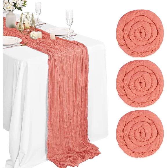 16 Packs Sage Green Cheesecloth Table Runner,10Ft x 35" Sage Rustic Gauze Boho Wedding Table Runner Decoration, Wedding Table Decor Table Cloth for Wedding Party Bridal Shower Table