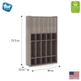 thumbnail image 2 of Tot Mate 71.5" Contemporary Composite Wood School Age Floor Locker in Gray, 2 of 6