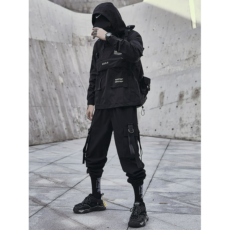 Niepce Inc Streetwear Black Combat Multi-pockets Cyberpunk Niepce Inc Streetwear Black Combat Multi-pockets Cyberpunk