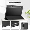 thumbnail image 7 of Finte case for Samsung Galaxy Tab S7 Plus 12.4'' 2020 SM-T970/T975/T976 model, Slimshell Lightweight Tri-Fold Stand Cover with S Pen Holder Auto Wake/Sleep, Black, 7 of 7