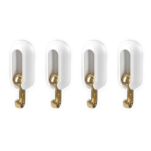 4 ganchos autoadhesivos multiusos estilo minimalista moderno sin perforaciones ganchos para abrigos de pared resistentes y de gran capacidad de carga blanco de lujo ligero