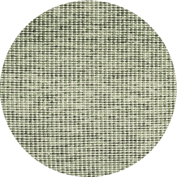 Ahgly Company Machine Washable Indoor Round Contemporary Dark Moccasin Green Area Rugs, 4' Round