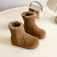 thumbnail image 4 of JAHH Toddler Boots Girl Fashion Big Kids Winter Water Proof Flat Keep Warm Snow Boots Comfortable Waterproof Slip Resistant Outdoor Shoes(3-3.5 Years,Coffee), 4 of 8