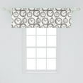 thumbnail image 2 of Ambesonne Vintage Window Valance, Pocket Wath with Number, 54" X 18", Brown, 2 of 3