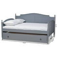 thumbnail image 3 of Bowery Hill Grey Finished Wood Full Size Daybed with Roll-out Trundle Bed, 3 of 11