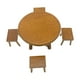 thumbnail image 1 of Mesa de comedor de madera para casa de muñecas, modelo de silla, para regalo de niños y niñas, escala 1:12 Café, 1 of 9