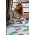 thumbnail image 5 of Yibo Leaves Tropical Plants Leaf Blanket Flannel Soft and Comfortable Anti-static Bed Sofa Blanket, 5 of 7