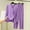 Purple Womens Clothes, variant on Limited Time Deal kttectoa Outfits for Women Womens Loungewear Set Womens Winter Pajamas Fall Outfits Solid Long Sleeve V-Neck Swing Drawstring Tops and Pants 2 Piece Outfits for Women