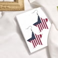 thumbnail image 4 of Leather Earrings America Flag Decorative Star Faux Leather Earring Lightweight Dangle Drop Earrings For Women, 4 of 6