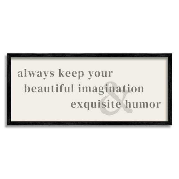 Stupell Industries Encouraging Typography Quote Vintage Weathered Text Graphic Art Black Framed Art Print Wall Art, Design by Daphne Polselli