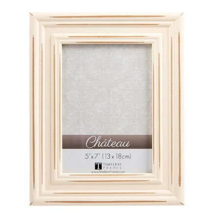 1976 Chateau - Chateau 5 x 7 Distressed Cream Picture Frame